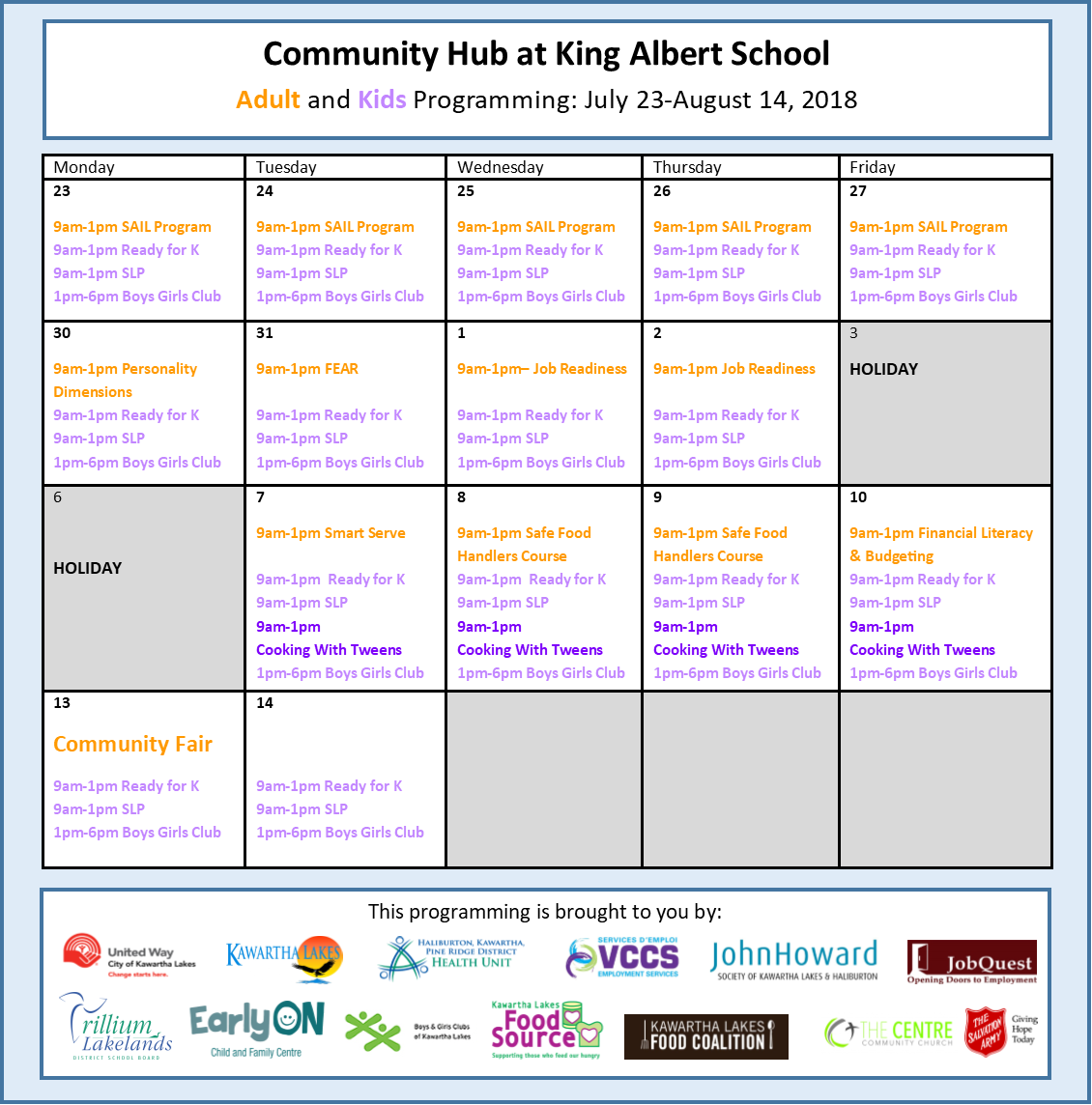 Community Hub Programming